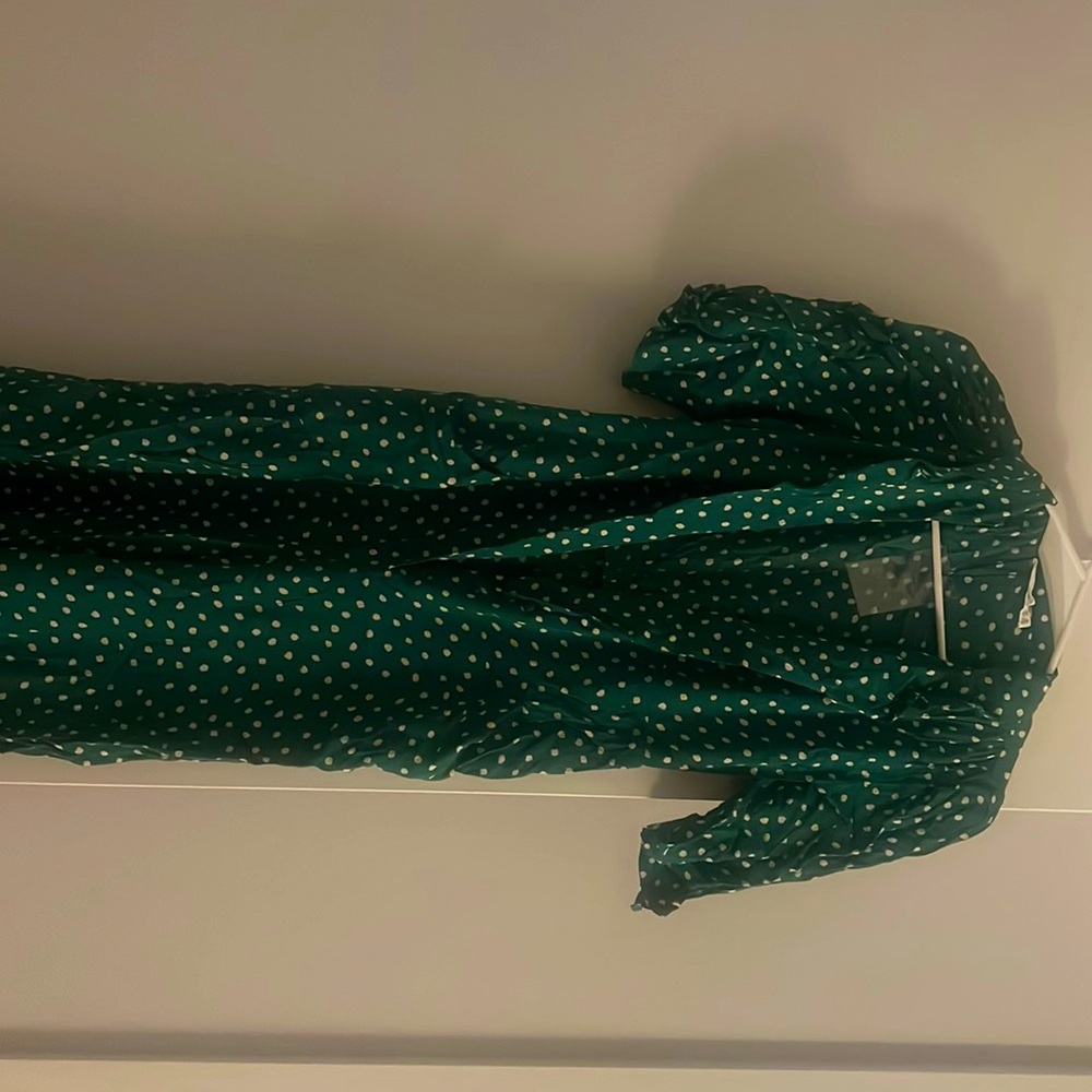Green Poka Dot jumpsuit from Mango, x-small